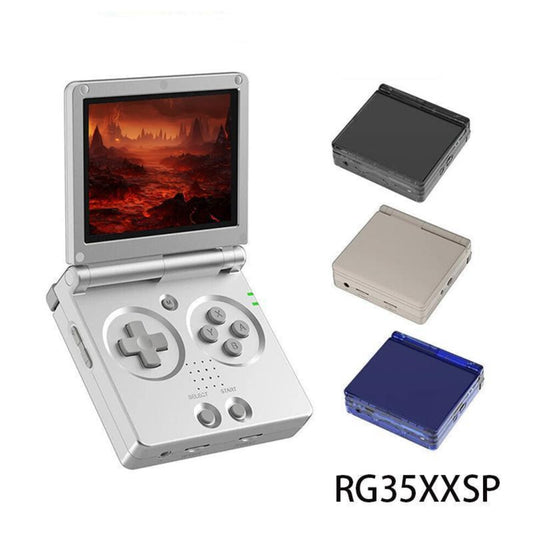 ANBERNIC 3.5 Inch IPS Screen Handheld Game Console, Flip Handheld Game Console, Bluetooth-Compatible 4.2 Retro Consoles, Handheld Game Device, Idea Gifts for Friend